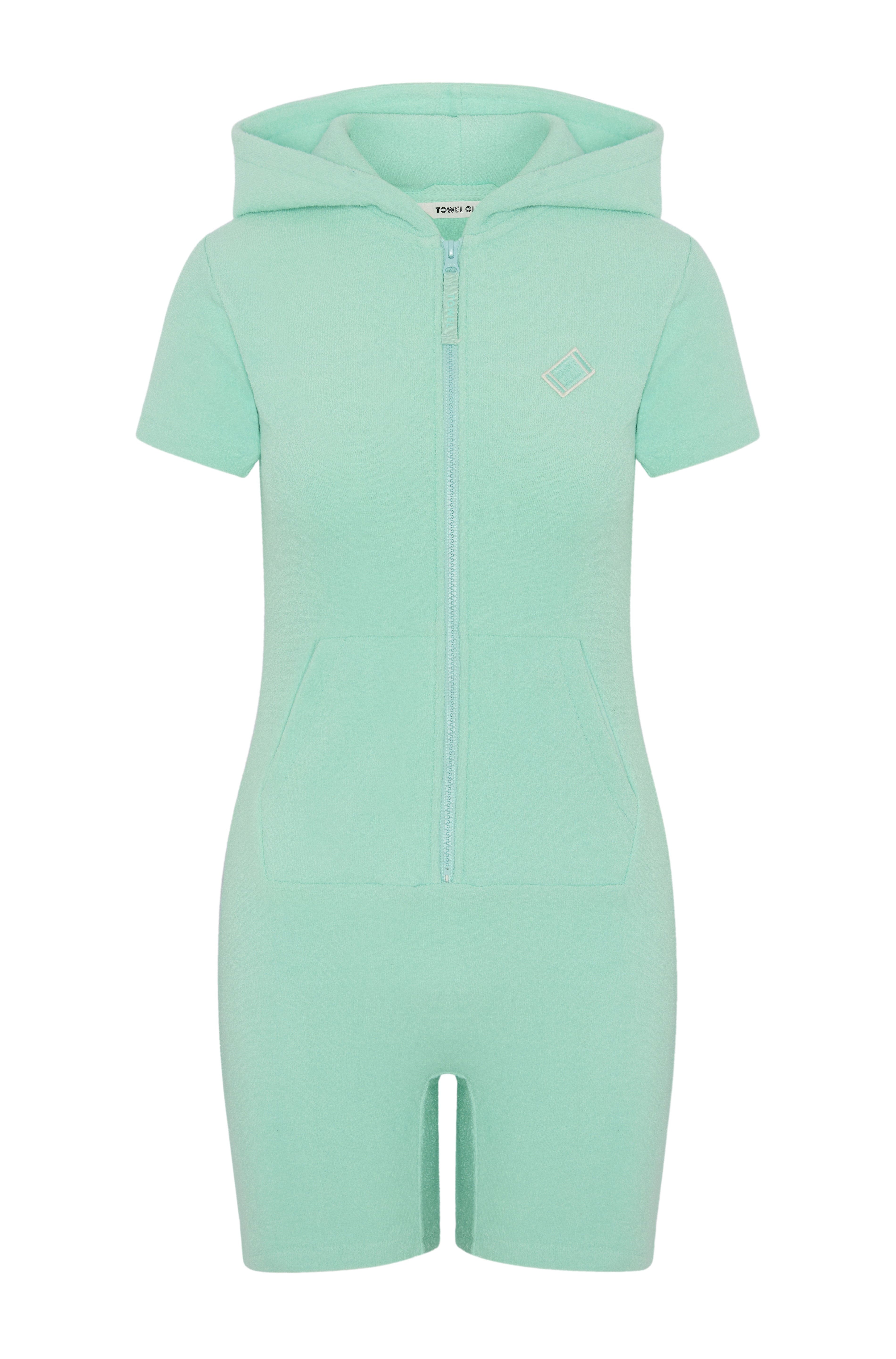 Towel Club Short Fitted Jumpsuit Pastel Green