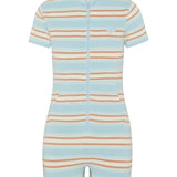 Towel Club Short Fitted Jumpsuit Stripe