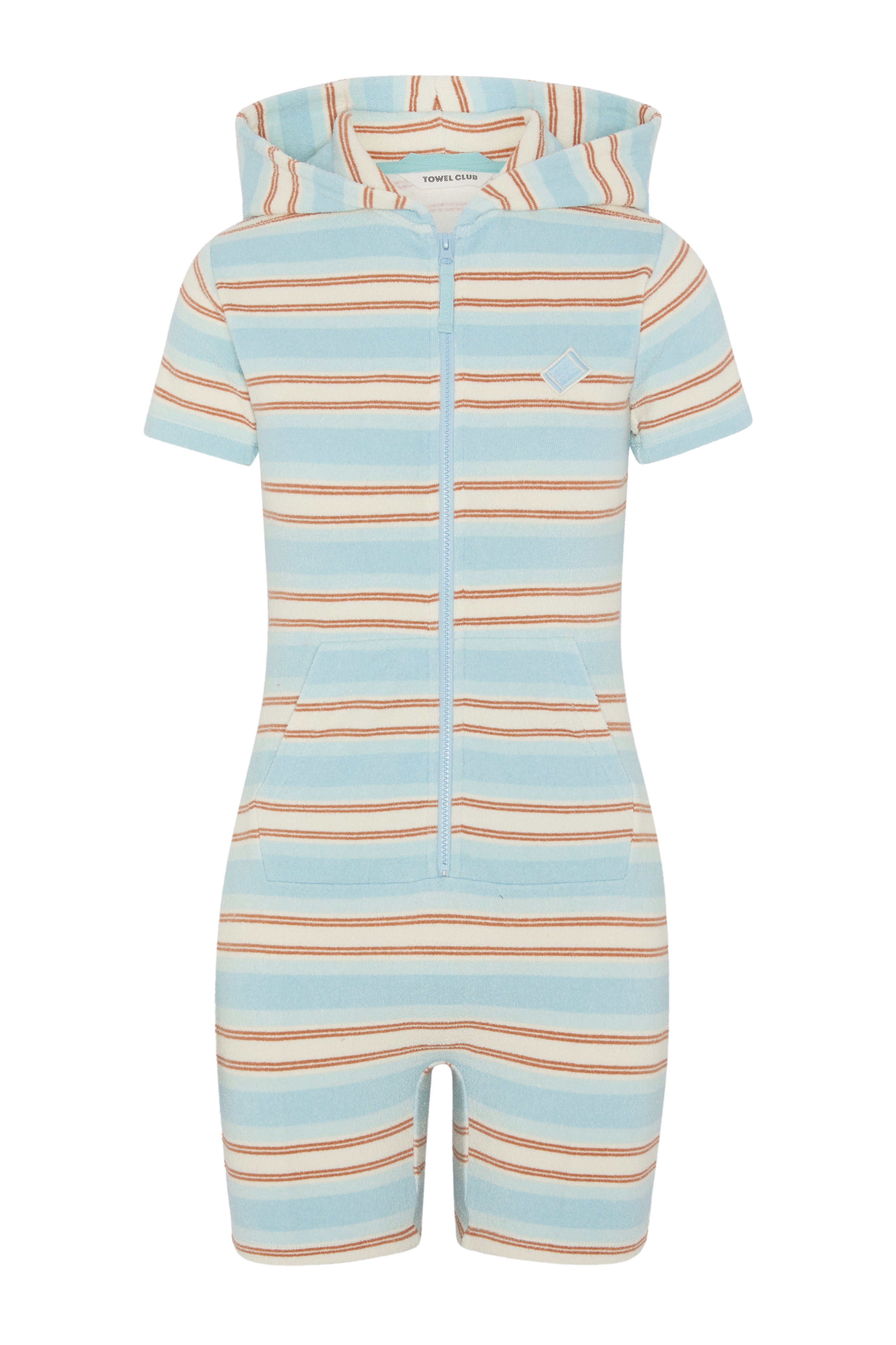 Towel Club Short Fitted Jumpsuit Stripe