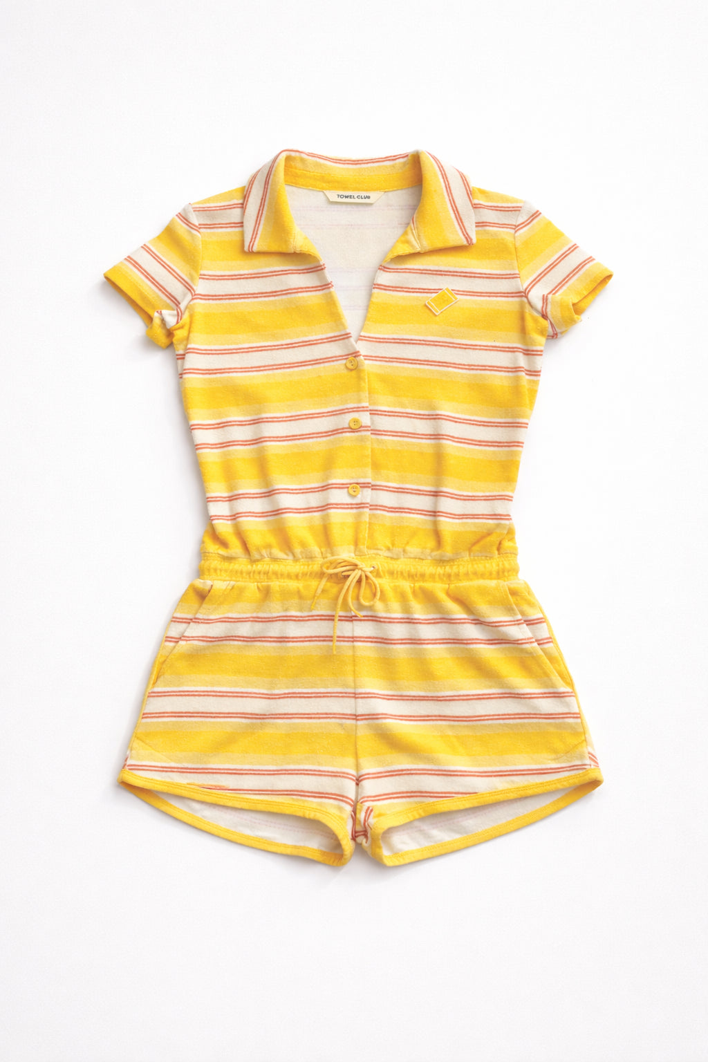 Towel Club Retro Short Female Jumpsuit Stripe