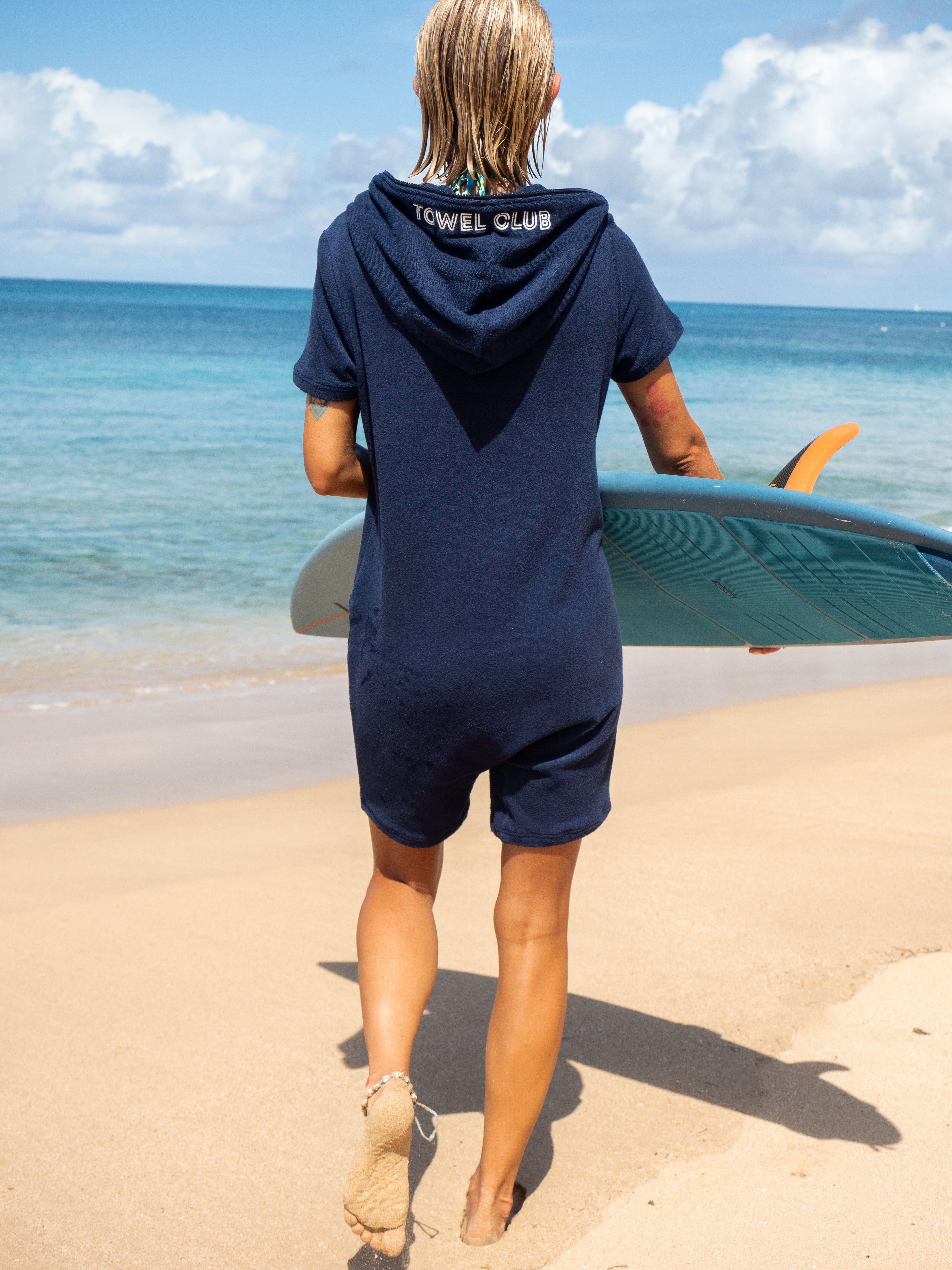 Towel Club Shortsleeve Jumpsuit Navy