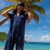 Towel Club Shortsleeve Jumpsuit Navy