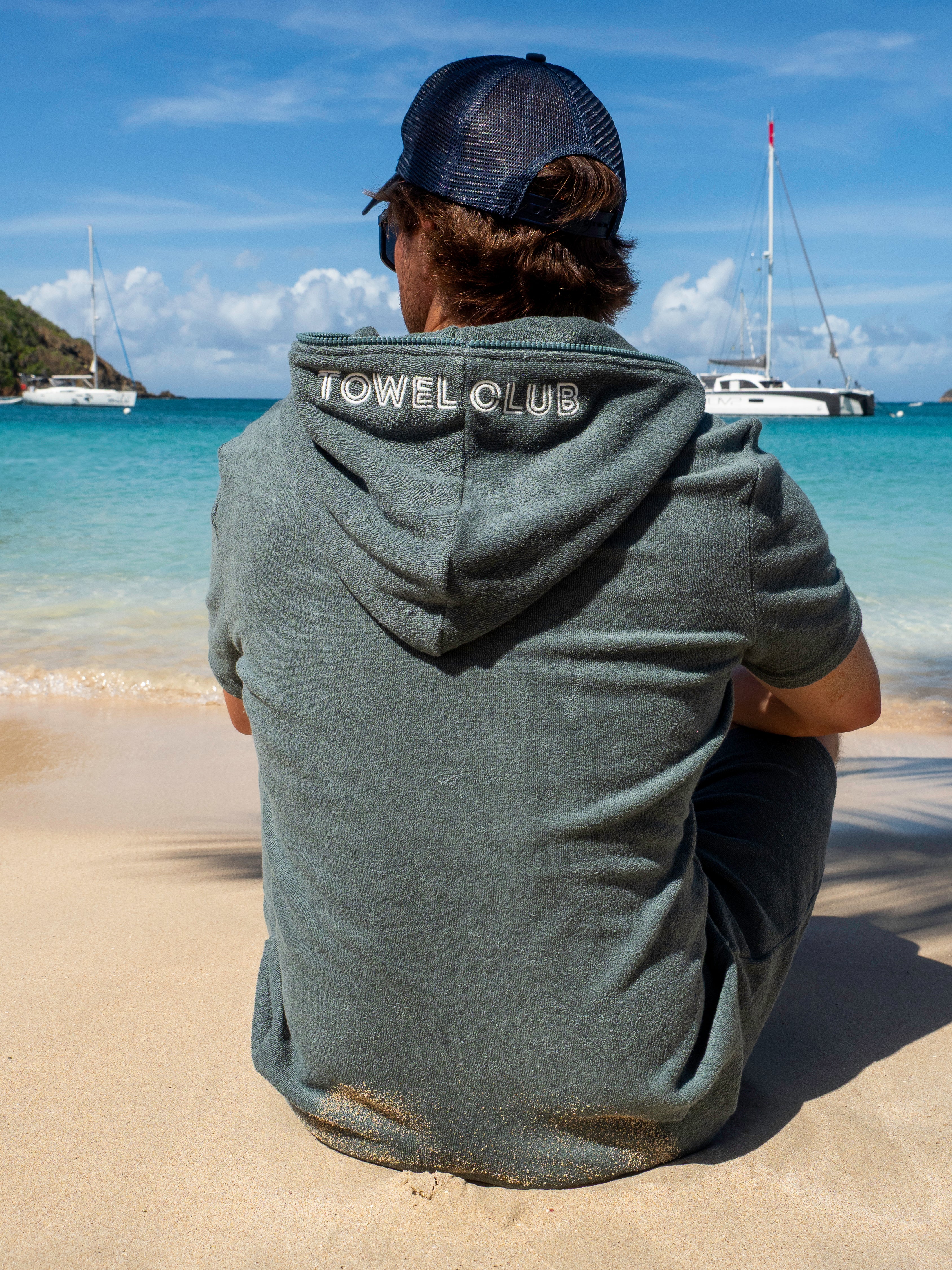 Towel Club Shortsleeve Jumpsuit Dusty Green